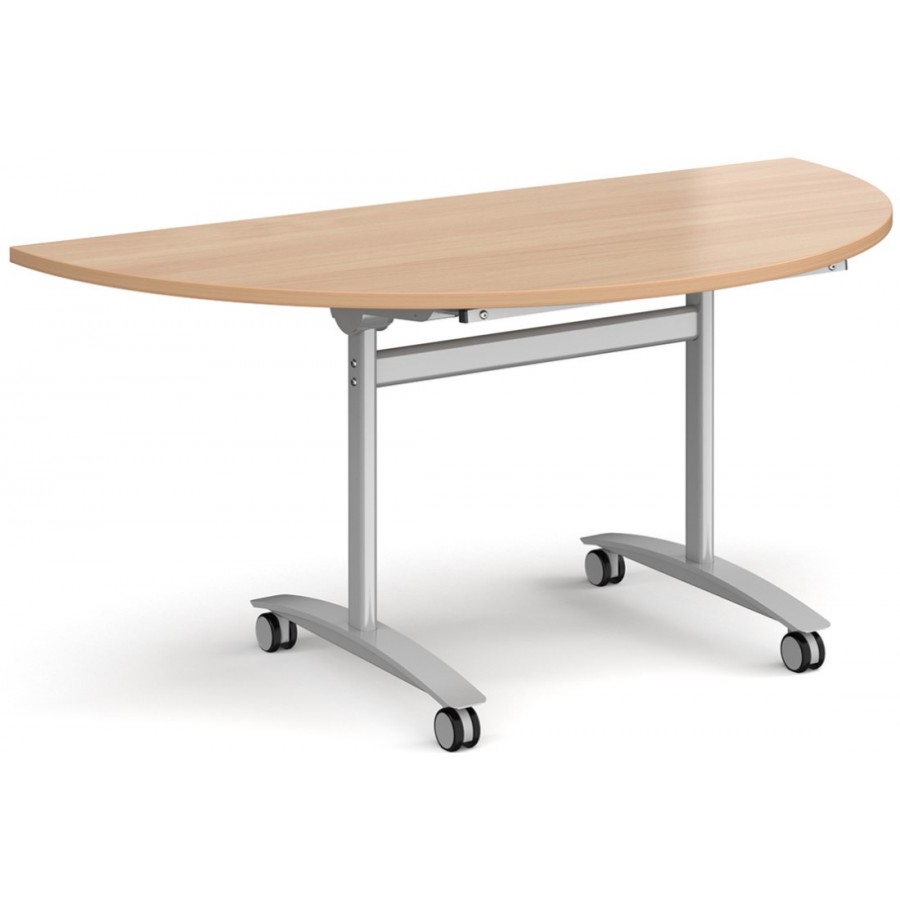 Deluxe Semi-Circular Fliptop Mobile Table